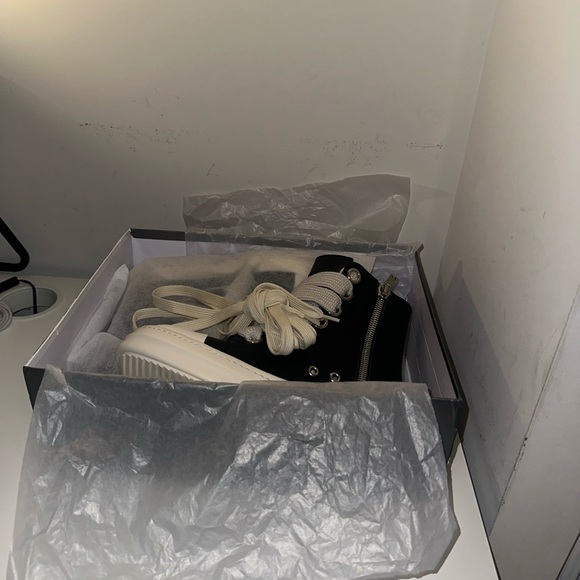 Exclusive Black Rick Owen’s Edition Jumbo Lace Sneaker - Picture 4 of 6